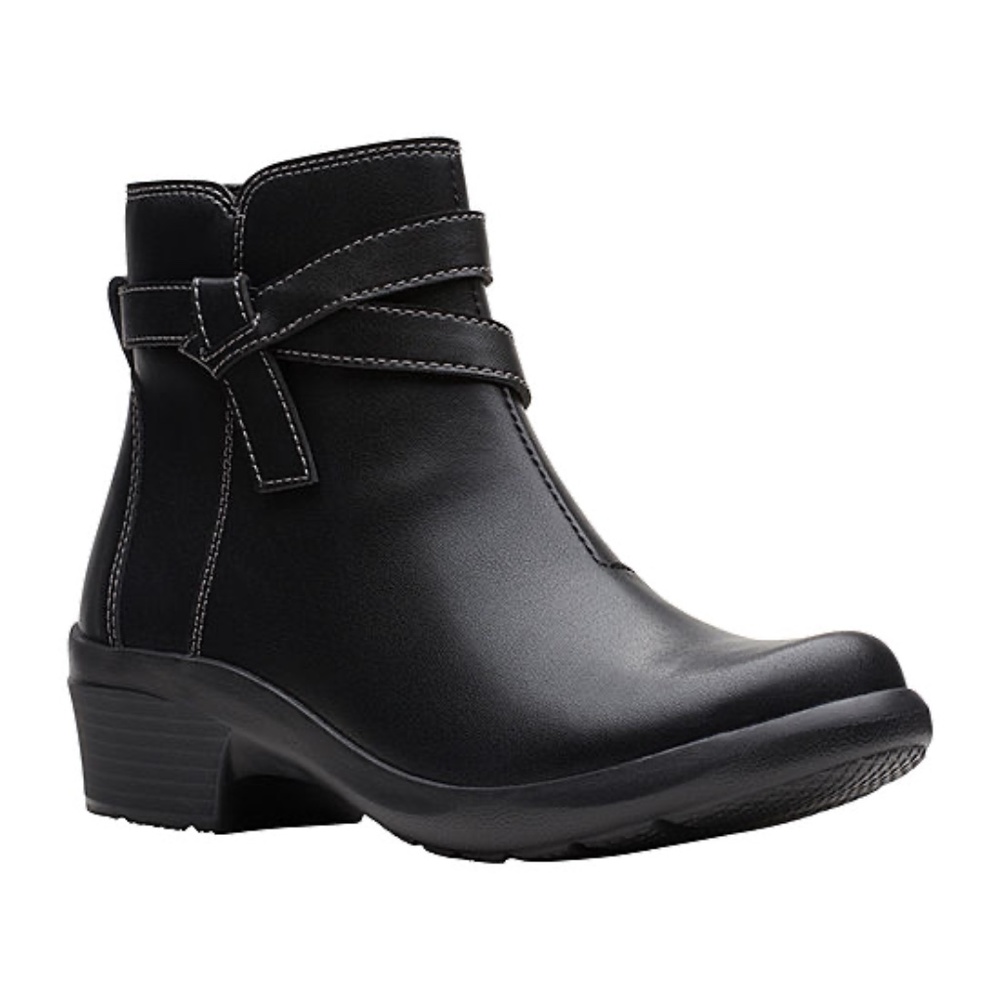 NWOT Clarks Ankle Angie Spice Leather Boot